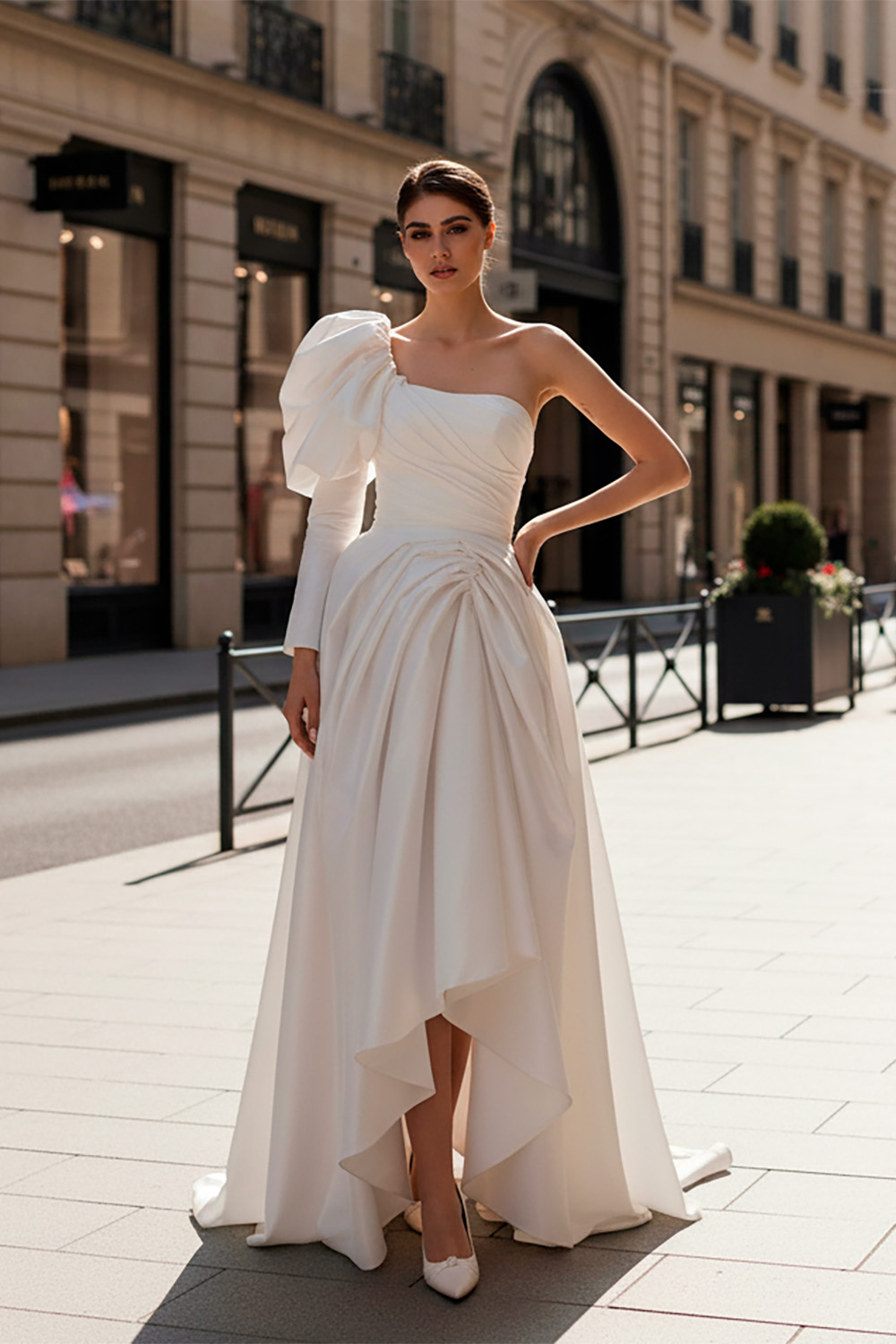 Olga Sposa 3285 с рукавом | Широкий выбор свадебных платьев и аксессуаров в свадебном салоне «Ольга»