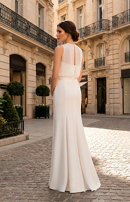 Olga Sposa Свадебное платье с поясом-бантом 1102 | Широкий выбор свадебных платьев и аксессуаров в свадебном салоне «Ольга»