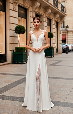 Olga Sposa Атласное платье 3290 | Широкий выбор свадебных платьев и аксессуаров в свадебном салоне «Ольга»