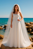  Свадебная фата ЕС3200 | Широкий выбор свадебных платьев и аксессуаров в свадебном салоне «Ольга»